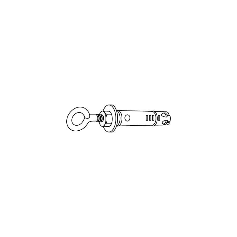 Bucha Expansiva Simples com Olhal LV039 M8 A2 Inox Passivado CHEMITOOL FASTENERS