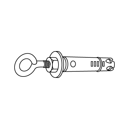 Bucha Expansiva Simples com Olhal LV039 M8 A2 Inox Passivado CHEMITOOL FASTENERS
