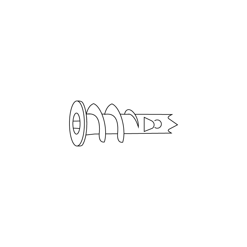 Bucha Autoperfurante p/Pladur 13X37mm ZAMAK Zincado Branco CHEMITOOL FASTENERS