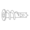 CHEMITOOL FASTENERS Plugs for Plasterboard 13X37mm ZAMAK White Zinc plated