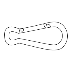 CHEMITOOL FASTENERS Ø5 Zinc-plated Steel Carabiner