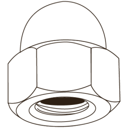CHEMITOOL Hexagon Domed Cap Nut DIN 1587 M4 A2 Passivated Stainless Steel