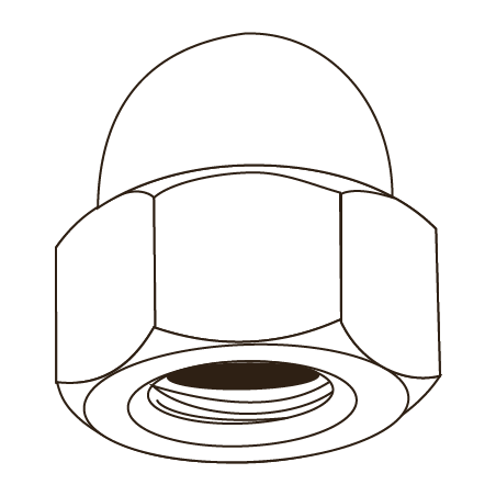 CHEMITOOL Hexagon Domed Cap Nut DIN 1587 M4 A2 Passivated Stainless Steel
