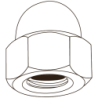 CHEMITOOL Hexagon Domed Cap Nut DIN 1587 M4 A2 Passivated Stainless Steel