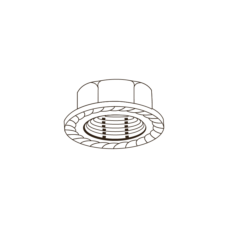 CHEMITOOL Hexagonal Nut with Flange DIN 6923 M5 A2 Passivated Stainless CHEMITOOL Hexagonal Nut with Flange DIN 6923 M5 A2 Passivated Stainless