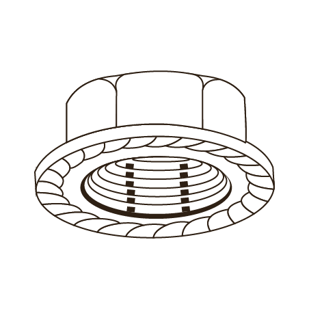 CHEMITOOL Hexagonal Nut with Flange DIN 6923 M5 A2 Passivated Stainless