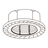 CHEMITOOL Hexagonal Nut with Flange DIN 6923 M5 A2 Passivated Stainless