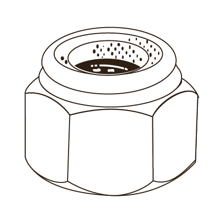 CHEMITOOL Non-Metallic Nylon Self-locking Hex Nut DIN 985 M4 A2 Passivated Stainless Steel