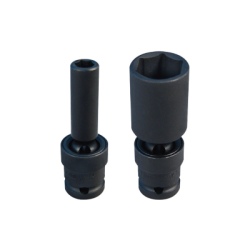 KING TONY 11mm 1/2'' Long Imperial 6 Points Impact Socket with Joint 91mm