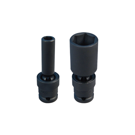 KING TONY 11mm 1/2'' Long Imperial 6 Points Impact Socket with Joint 91mm