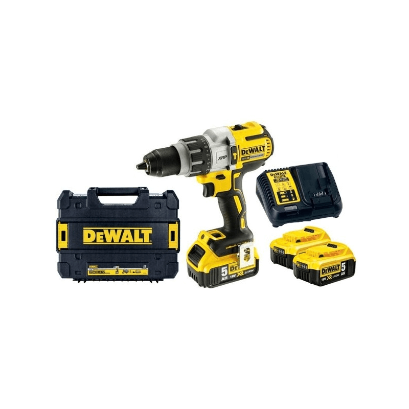 DEWALT POWER-TOOLS 3-Speed Brushless Percussion Drill 18v Xr Li-Ion 5ah