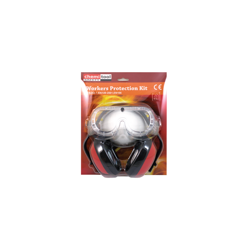 CHEMITOOL Ear protection kit + Po mask + glasses CHEMITOOL Ear protection kit + Po mask + glasses