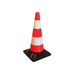 CONE SINALIZAÇÃO BASE PLANA 50CM ALTURA