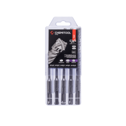 CHEMITOOL CUTTING CX4 PERFORMANCE Set of 5 SDS-PLUS Concrete Drill Bits