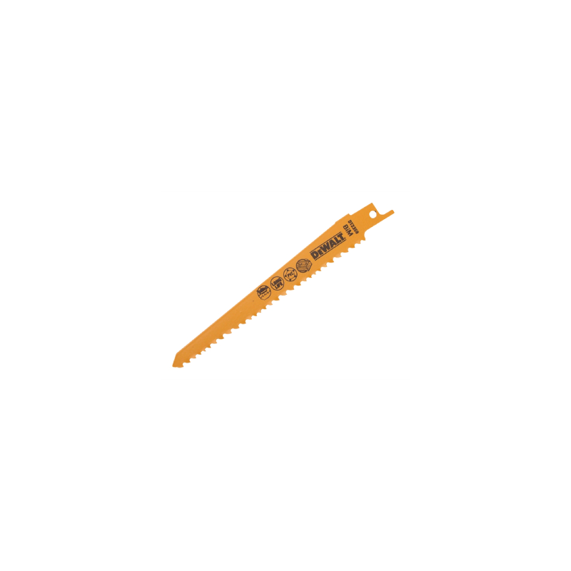 Lâminas de serra sabre para corte em madeira e metal DeWalt (152mm x 3.6-5.1mm) Lâminas de serra sabre para corte em madeira e metal DeWalt (152mm x 3.6-5.1mm)