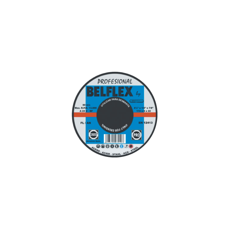 Disco de Corte Aço 115 x 6 x 22 mm BELFLEX