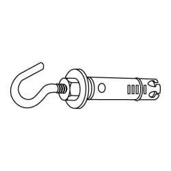 CHEMITOOL Steel Expansion Anchor with Hook M6x40