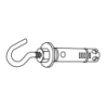 CHEMITOOL Steel Expansion Anchor with Hook M6x40