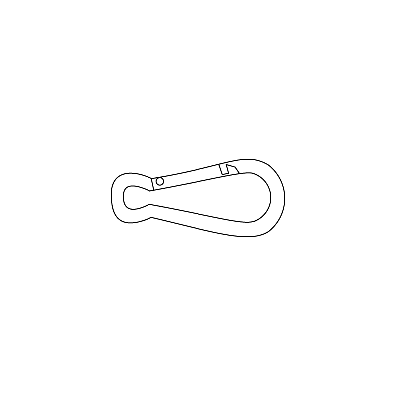 CHEMITOOL FASTENERS Ø6 Zinc-plated Steel Carabiner