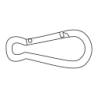 CHEMITOOL FASTENERS Ø6 Zinc-plated Steel Carabiner