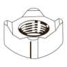 CHEMITOOL Square Weld Nut DIN 928 M6 8 Without Finishing
