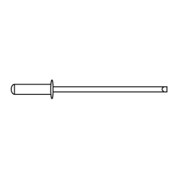 CHEMITOOL Blind Flower Head Rivet 4x18 Aluminum/Steel
