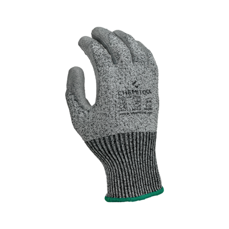 Luva CUT RESISTANT Anti Corte Revestida a PU 8 CHEMITOOL SAFETY