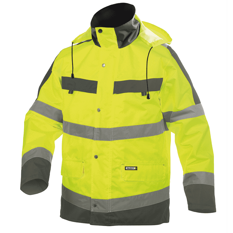 Parka Impermeável Refletora Atlantis L +/- 200 g/m² Amarelo Fluo/Cinzento DASSY Parka Impermeável Refletora Atlantis L +/- 200 g/m² Amarelo Fluo/Cinzento DASSY