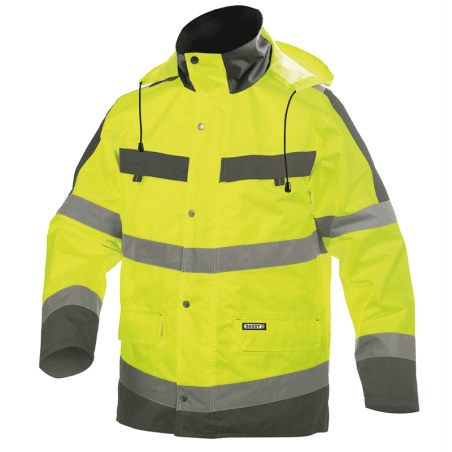 Parka Impermeável Refletora Atlantis L +/- 200 g/m² Amarelo Fluo/Cinzento DASSY