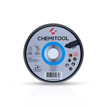 Metal Box com 10 discos de Corte de Inox CHEMITOOL Ø125mm