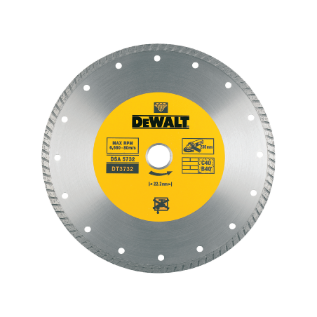 Discos diamantados Turbo para corte a seco DeWalt (230 x 22.2 x 7mm)