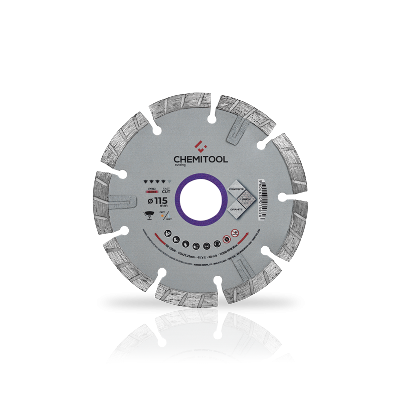 CHEMITOOL CUTTING Segmented Diamond Wheel 115mm Reinforced