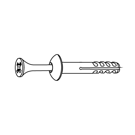 CHEMITOOL Hammer in Polyamide Plug 6x70 White Zinc Plated