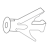 CHEMITOOL FASTENERS Nylon Plug for Plasterboard HAV 17 White