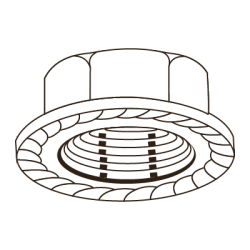CHEMITOOL Hexagonal Nut with Flange DIN 6923 M8 A2 Passivated Stainless