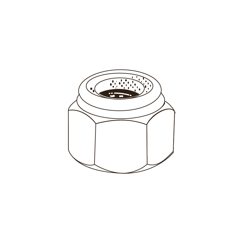 CHEMITOOL FASTENERS Prevailing Torque Nut with Plastic Insert DIN 985 M6 A2 Passivated Stainless Steel