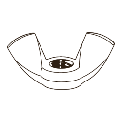 CHEMITOOL Wing Nut - American Model DIN 315 M6 A2 Passivated Stainless Steel