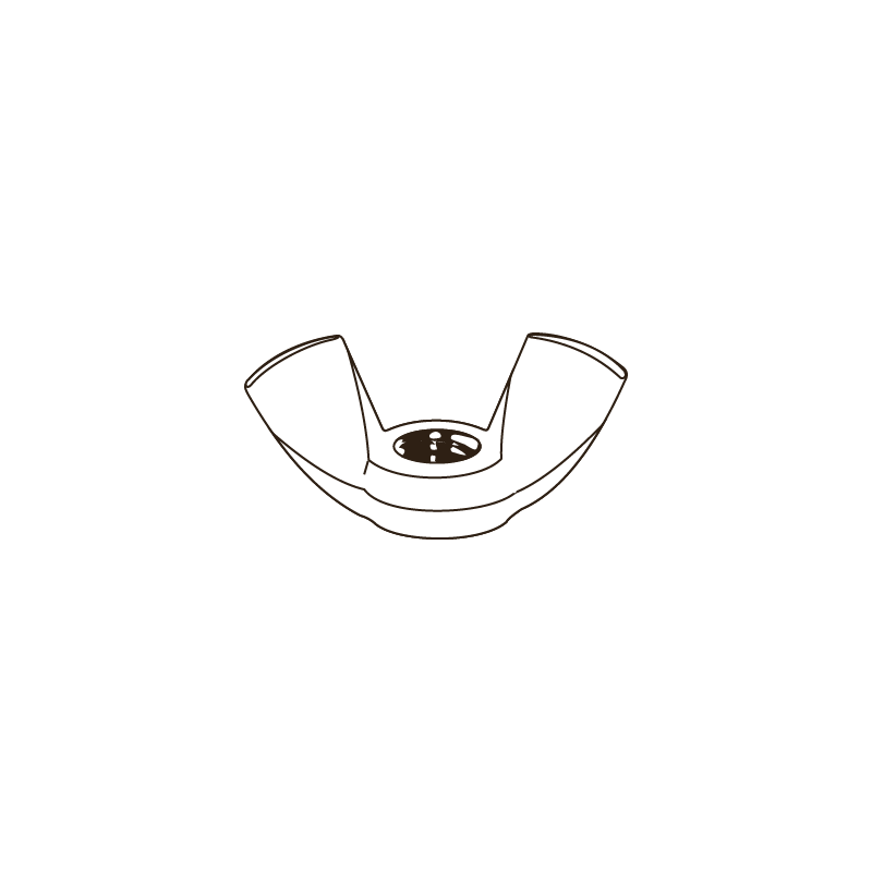 CHEMITOOL Wing Nut - American Model DIN 315 M6 A2 Passivated Stainless Steel