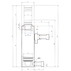 Cilindro Hidráulico de Uso General com Doble Efecto CDRA-93D MEGA 93t