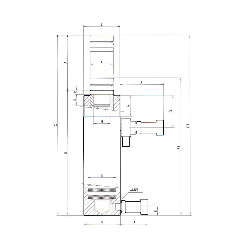 Cilindro Hidráulico de Uso General com Doble Efecto CDRA-9D MEGA 9t Cilindro Hidráulico de Uso General com Doble Efecto CDRA-9D MEGA 9t