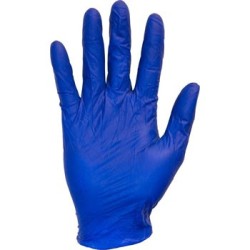 LUVA NITRILO AZUL (SEM PÓ)  REF:XL(100)