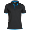 Polo Orbital L +/- 220 g/m² Preto/Azul Celeste DASSY