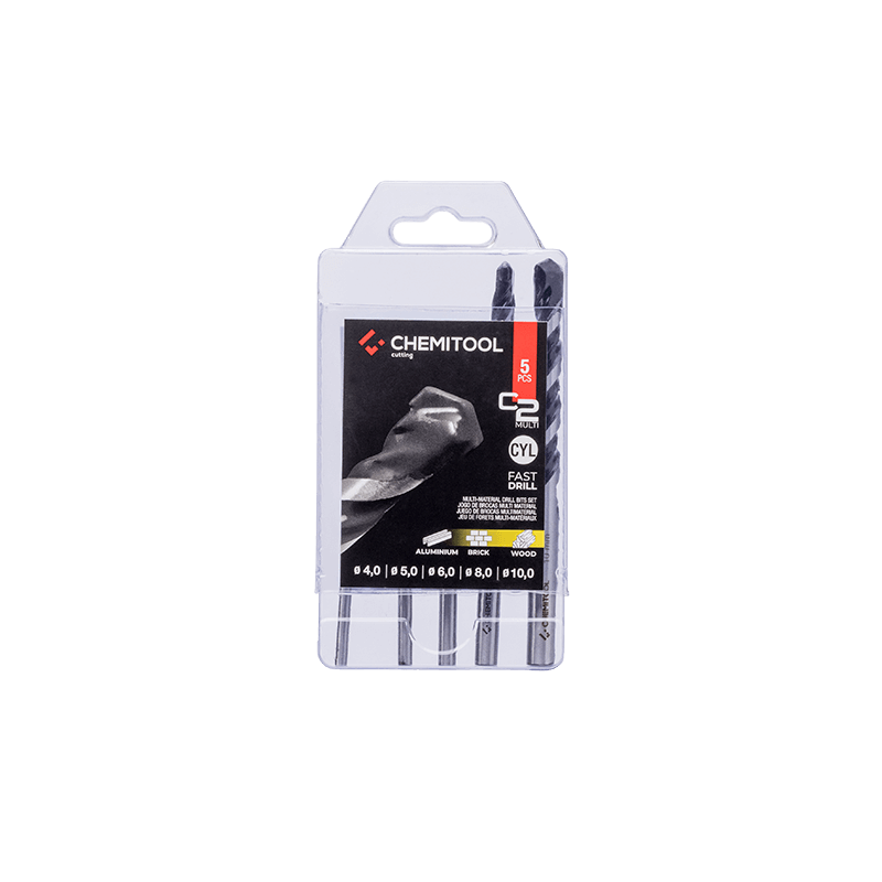 CHEMITOOL CUTTING C2 MULTI Set of 5 Multi-Material Drill Bits