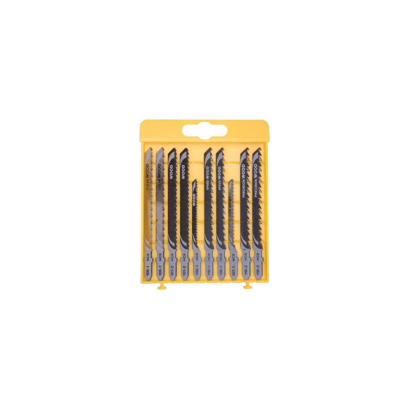 Conjunto de 10 Lâminas de Serra de Recorte com 5 para Madeira e 5 para Metal DeWalt