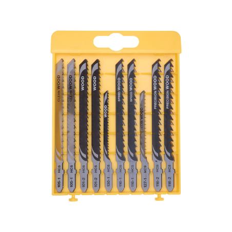 Conjunto de 10 Lâminas de Serra de Recorte com 5 para Madeira e 5 para Metal DeWalt