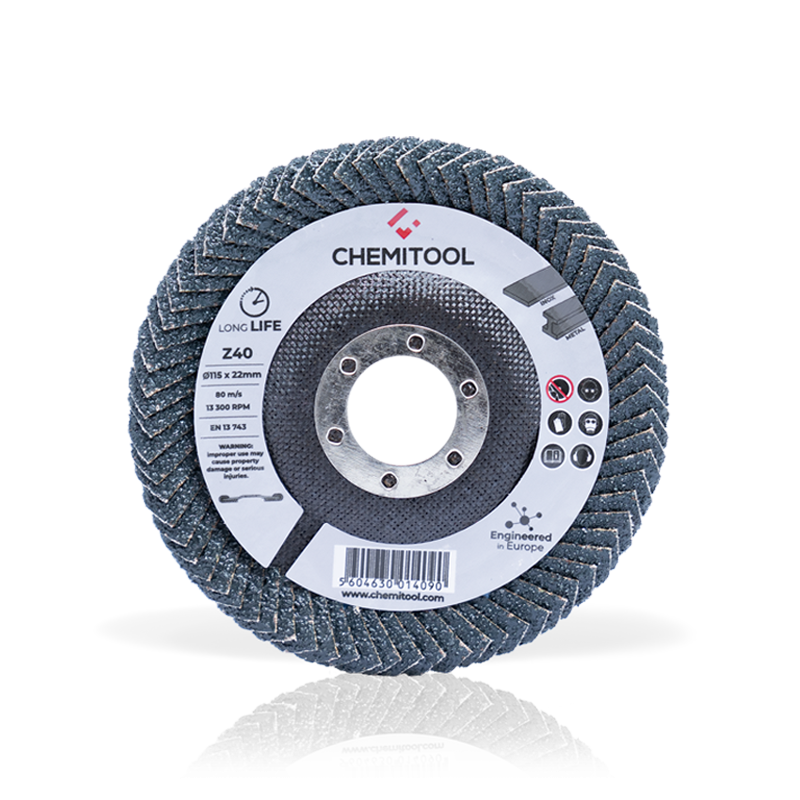 Disco de Lamelas ALL-ROUND Grão Zircónio Z CHEMITOOL Ø125 Z40