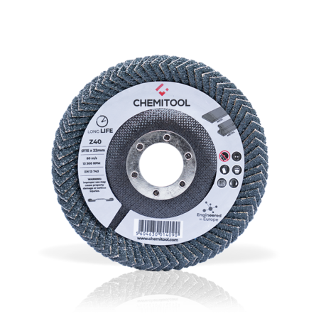 Disco de Lamelas ALL-ROUND Grão Zircónio Z CHEMITOOL Ø125 Z40