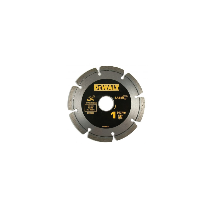 DeWalt Laser Welded Diamond Blade for Building Materials/Concrete (115 x 22,2 x 7,5mm)