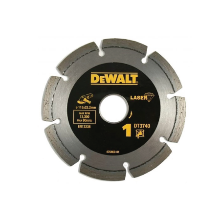 DeWalt Laser Welded Diamond Blade for Building Materials/Concrete (115 x 22,2 x 7,5mm)