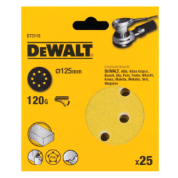 25 Discos De Lija Con Velcro 125mm DeWalt G120
